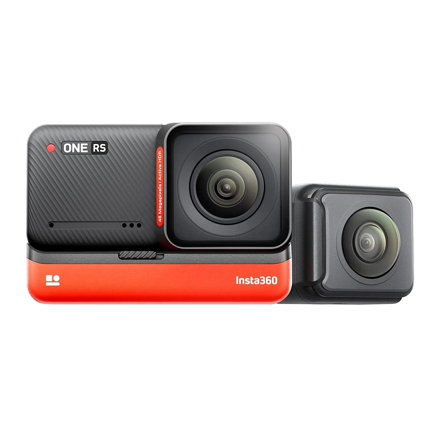 Insta360 ONE RS – Waterproof Action Camera with Interchangeable Lenses, 48MP Photo, Active HDR, AI Editing