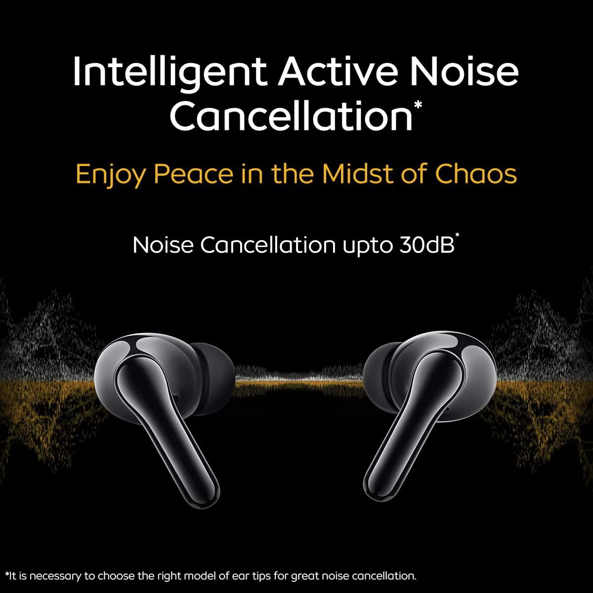 iQOO TWS 1e in-Ear Earbuds with Mic, Upto 30dB Active Noise Cancellation, Fast Charging which Takes 10 mins for 3 Hours Playtime, with Upto 42 hrs Playback time (Flame Yellow) - Image 2