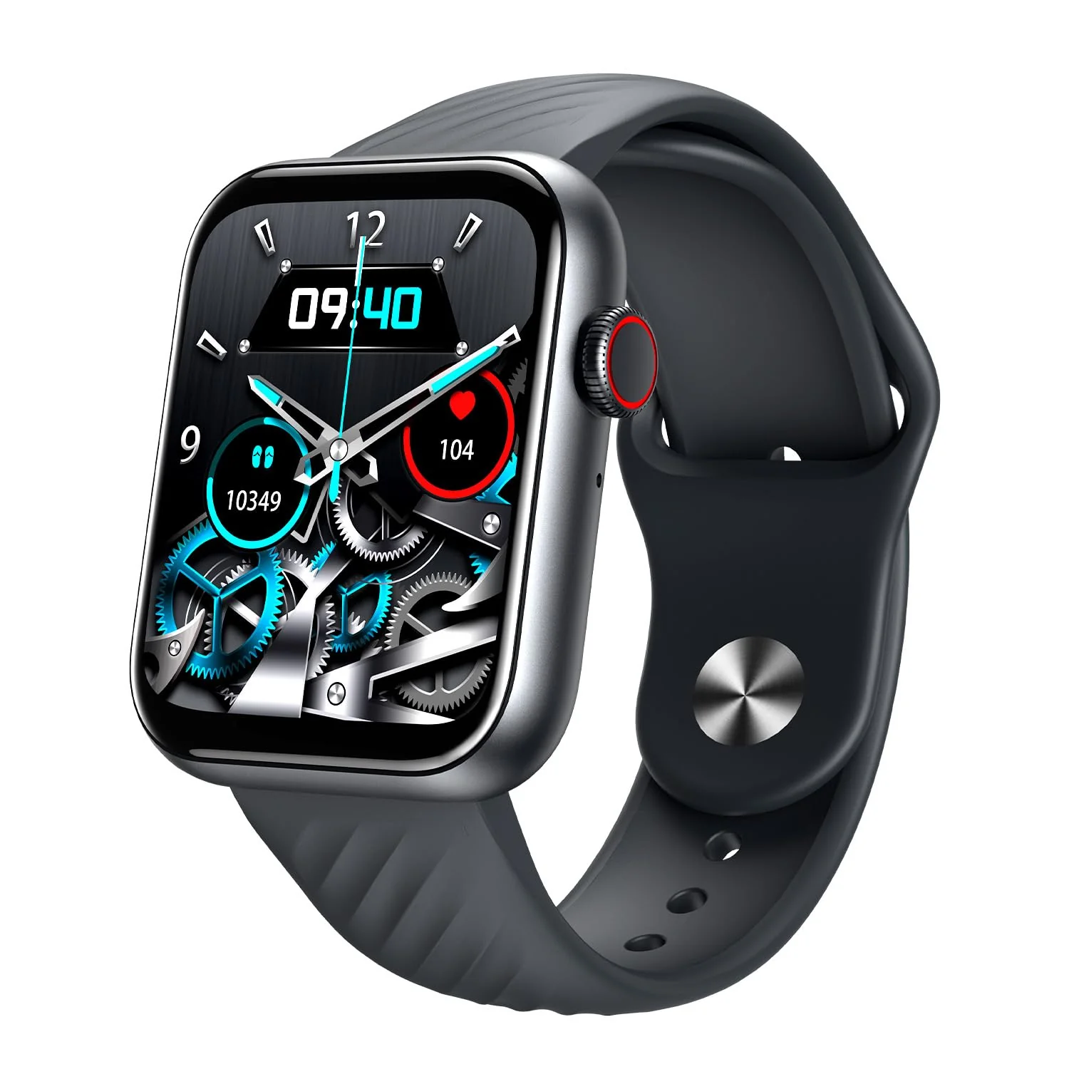 itel ICON-2 Smartwatch with BT Calling, 1.83" HD Display, 550 nits Peak Brightness, Functional Crown, IP68, 150+ Watch Faces, 24Hr Health Monitor and Voice Assistant (Black) (BRAND NEW/SEALED)
