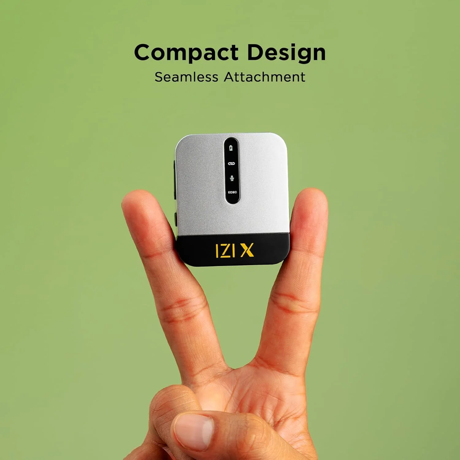 IZI X Dual Channel Wireless Microphone, 360ยฐ Omnidirectional, 120M Range, 16Hr Playback, Active Noise Cancellation, Fast Charging, DSLR & Android/iOS Compatible, Ideal for Vlogging - Image 3