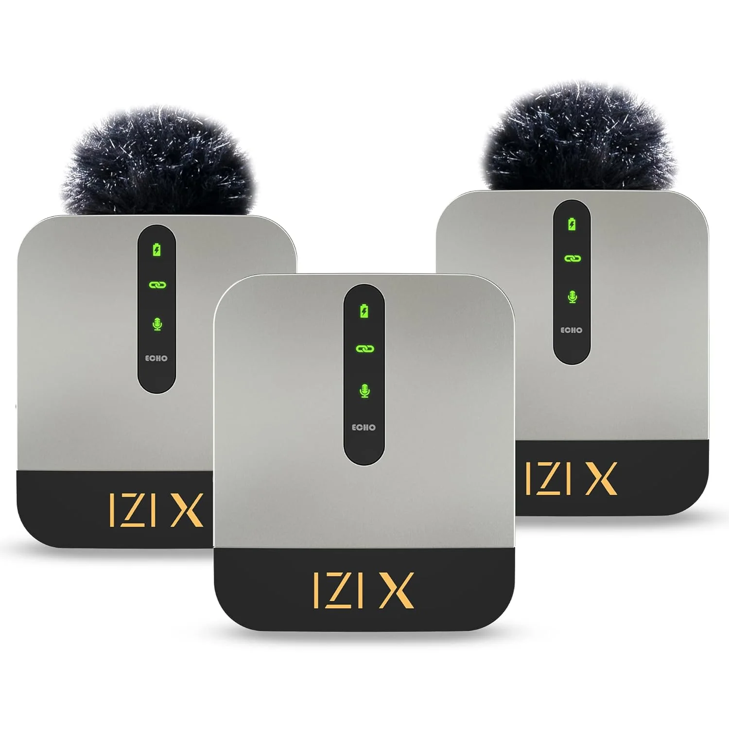 IZI X Dual Channel Wireless Microphone, 360ยฐ Omnidirectional, 120M Range, 16Hr Playback, Active Noise Cancellation, Fast Charging, DSLR & Android/iOS Compatible, Ideal for Vlogging - Image 4