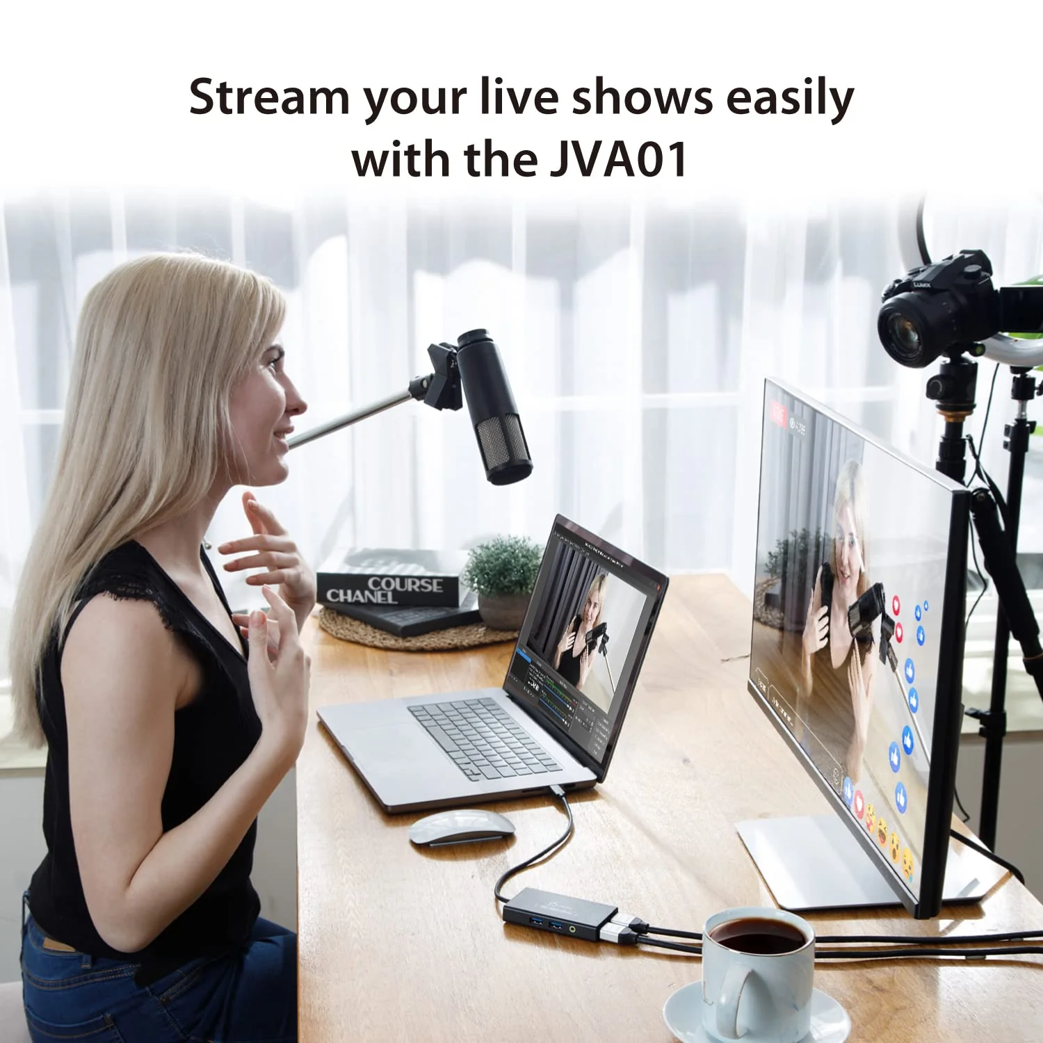 j5create Video Capture Card with PD 60W Pass-Through Charging, Built-in Multi-Function hub, Suitable for Streaming, Live Broadcasting, Video Conference, Teaching, Gaming (JVA01) - Image 7