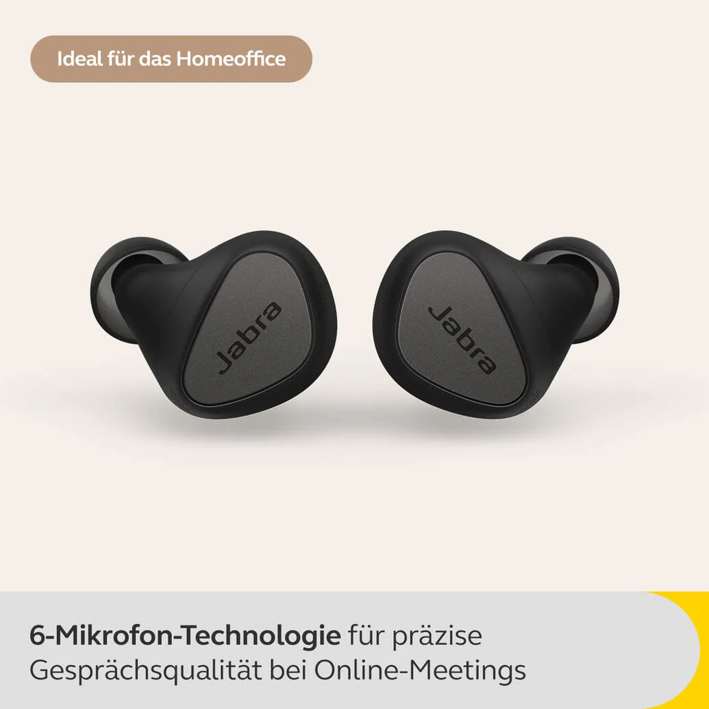 Jabra Connect 5t Work from Home True Wireless In Ear Bluetooth Earbuds with Hybrid Active Noise Cancellation (ANC), 6-mic call technology and Bluetooth Multipoint - Image 2