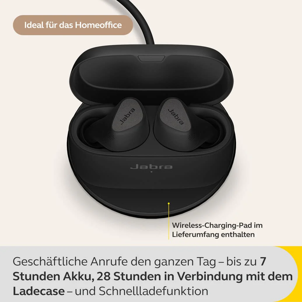 Jabra Connect 5t Work from Home True Wireless In Ear Bluetooth Earbuds with Hybrid Active Noise Cancellation (ANC), 6-mic call technology and Bluetooth Multipoint - Image 4