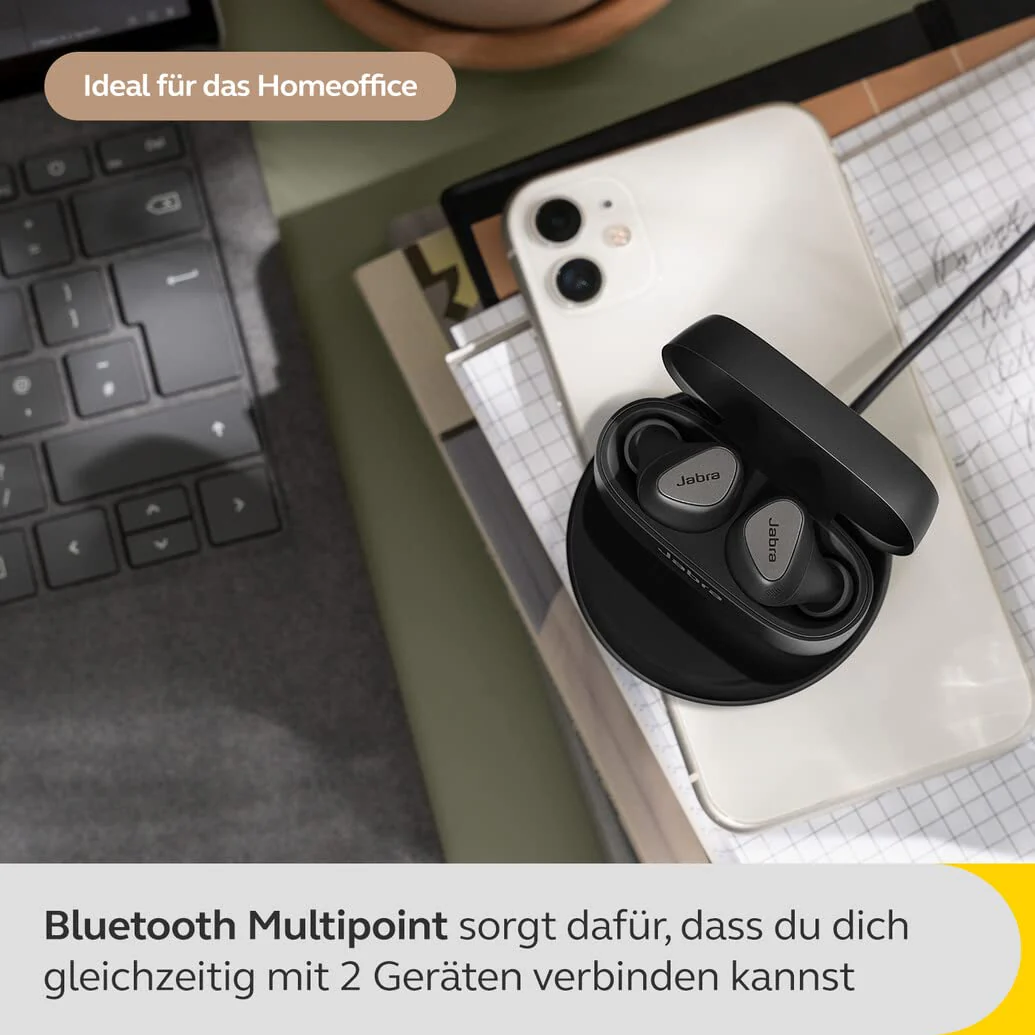 Jabra Connect 5t Work from Home True Wireless In Ear Bluetooth Earbuds with Hybrid Active Noise Cancellation (ANC), 6-mic call technology and Bluetooth Multipoint - Image 6