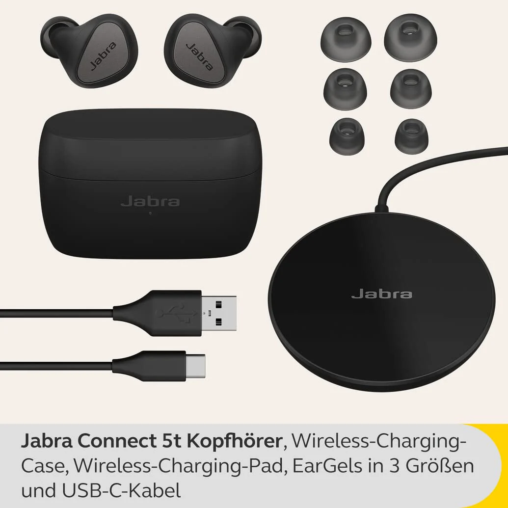 Jabra Connect 5t Work from Home True Wireless In Ear Bluetooth Earbuds with Hybrid Active Noise Cancellation (ANC), 6-mic call technology and Bluetooth Multipoint - Image 9