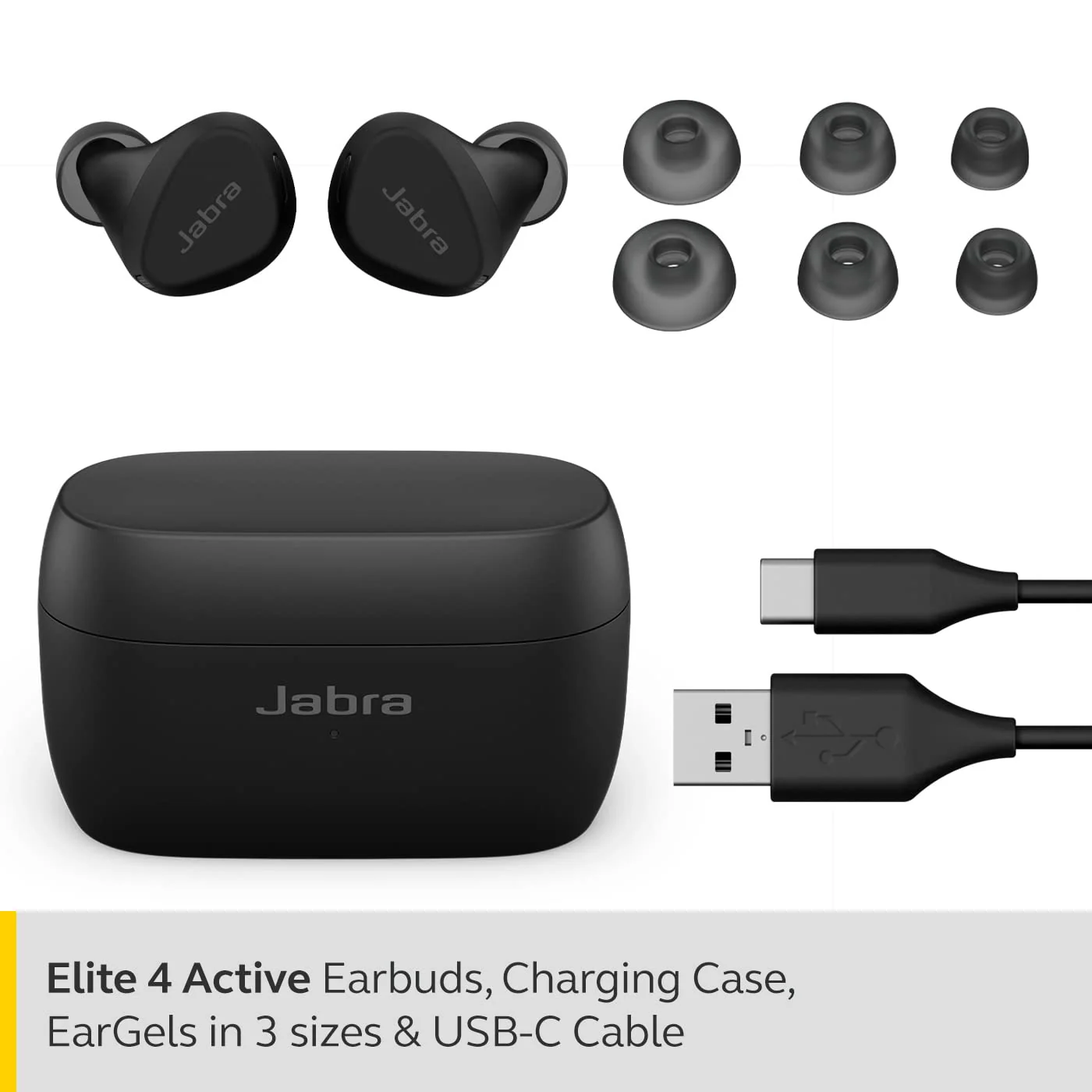Jabra Elite 4 Active in-Ear Bluetooth Earbuds - True Wireless Ear Buds with Active Noise Cancellation - Image 2