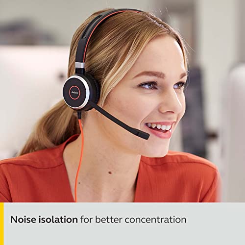 Jabra Evolve 40 MS Stereo Wired Headset with Noise Cancelling Microphone, USB-C Connectivity, Built-in Busylight & Inline Call Control, Microsoft Teams Certified Office Headset - Image 3