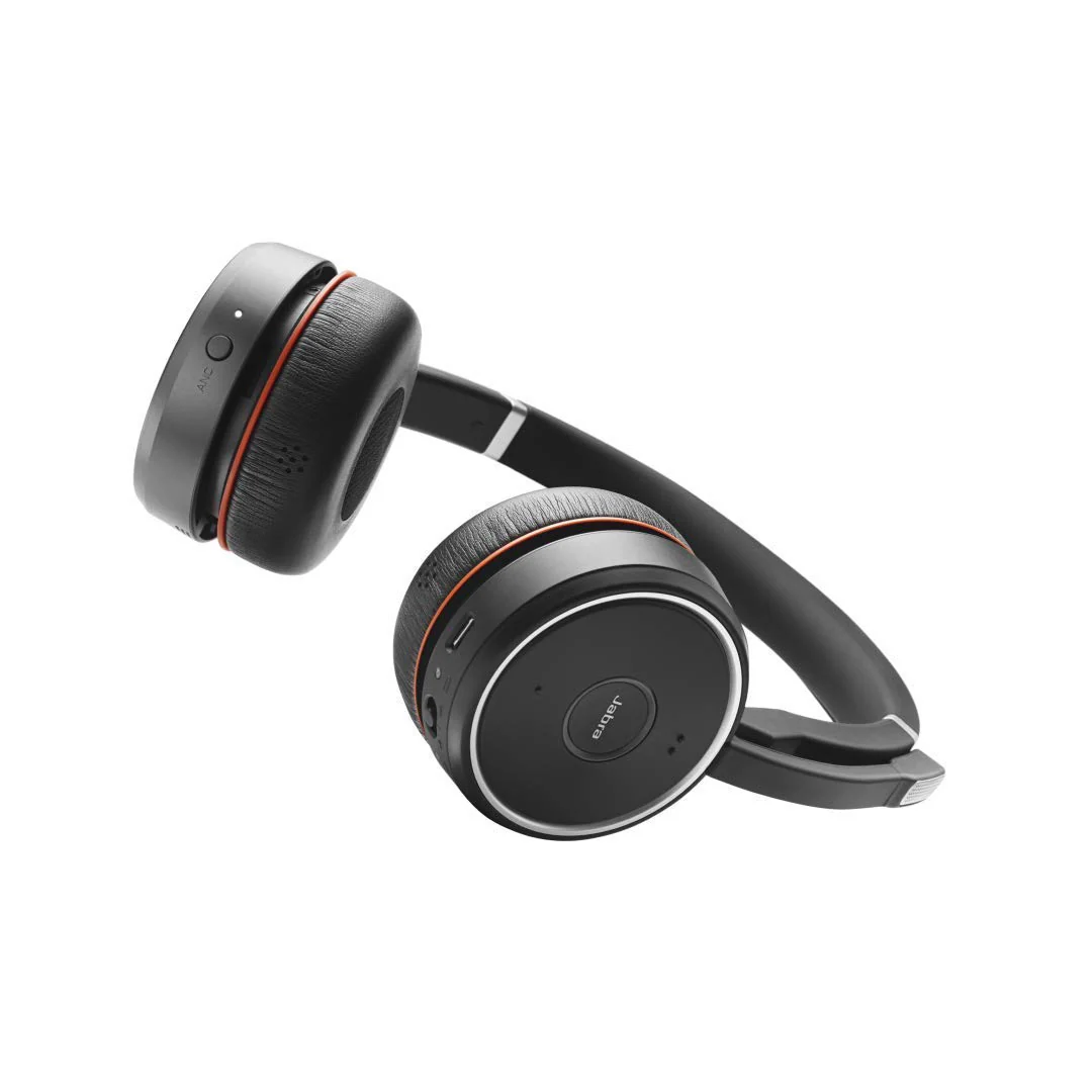 Jabra Evolve 75 Wireless Headset, Stereo – Bluetooth Headset with World-Class Speakers, Active Noise-Cancelling Microphone, All Day Battery (BRAND NEW/SEALED) - Image 2