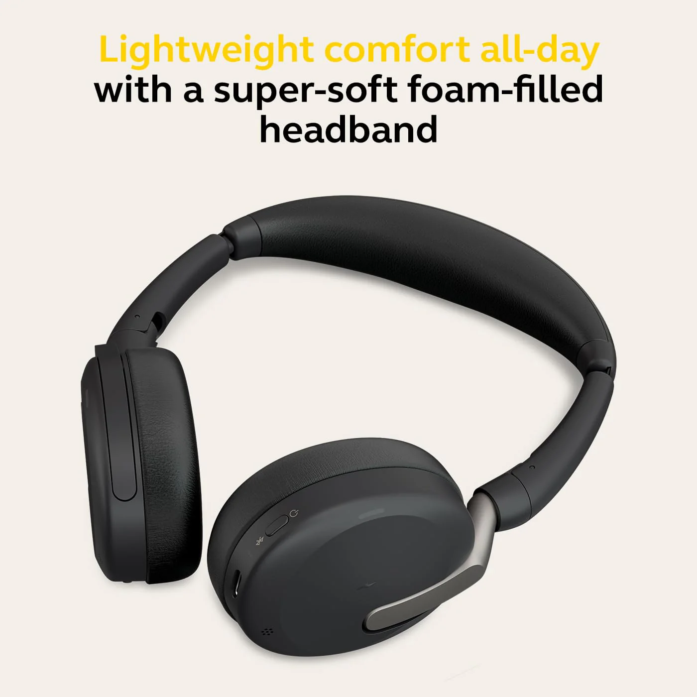 Jabra Evolve2 65 Flex USB-C UC Wireless Headset | Bluetooth Office Headset for Zoom, Google Meet & Webex | Hybrid ANC, Foldable Design - Image 2