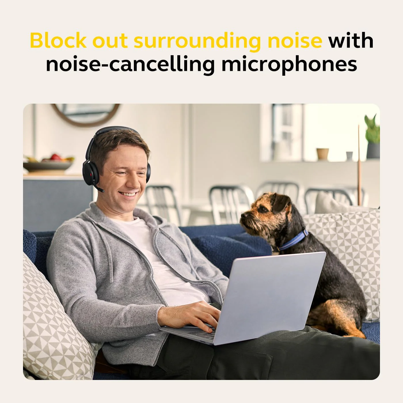 Jabra Evolve2 65 Flex USB-C UC Wireless Headset | Bluetooth Office Headset for Zoom, Google Meet & Webex | Hybrid ANC, Foldable Design - Image 3
