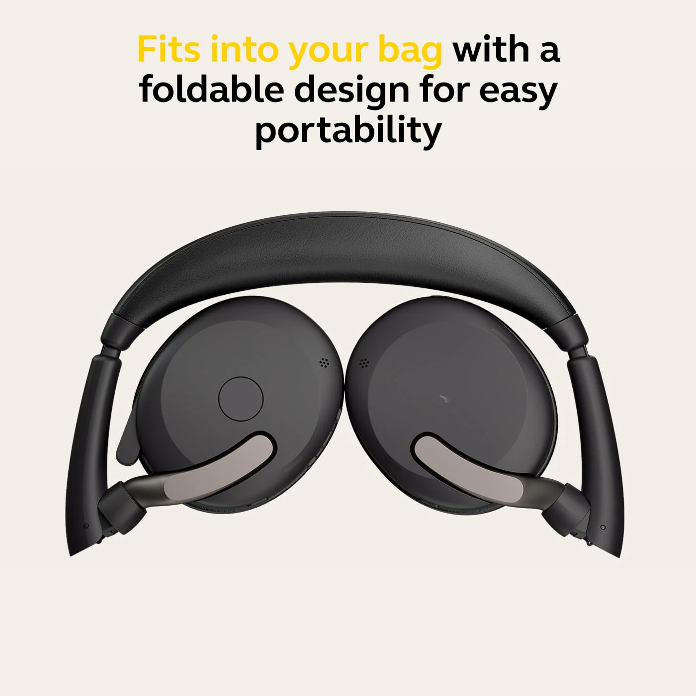 Jabra Evolve2 65 Flex USB-C UC Wireless Headset | Bluetooth Office Headset for Zoom, Google Meet & Webex | Hybrid ANC, Foldable Design - Image 5