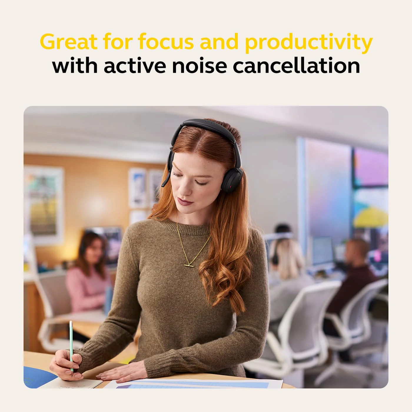 Jabra Evolve2 65 Flex USB-C UC Wireless Headset | Bluetooth Office Headset for Zoom, Google Meet & Webex | Hybrid ANC, Foldable Design - Image 6