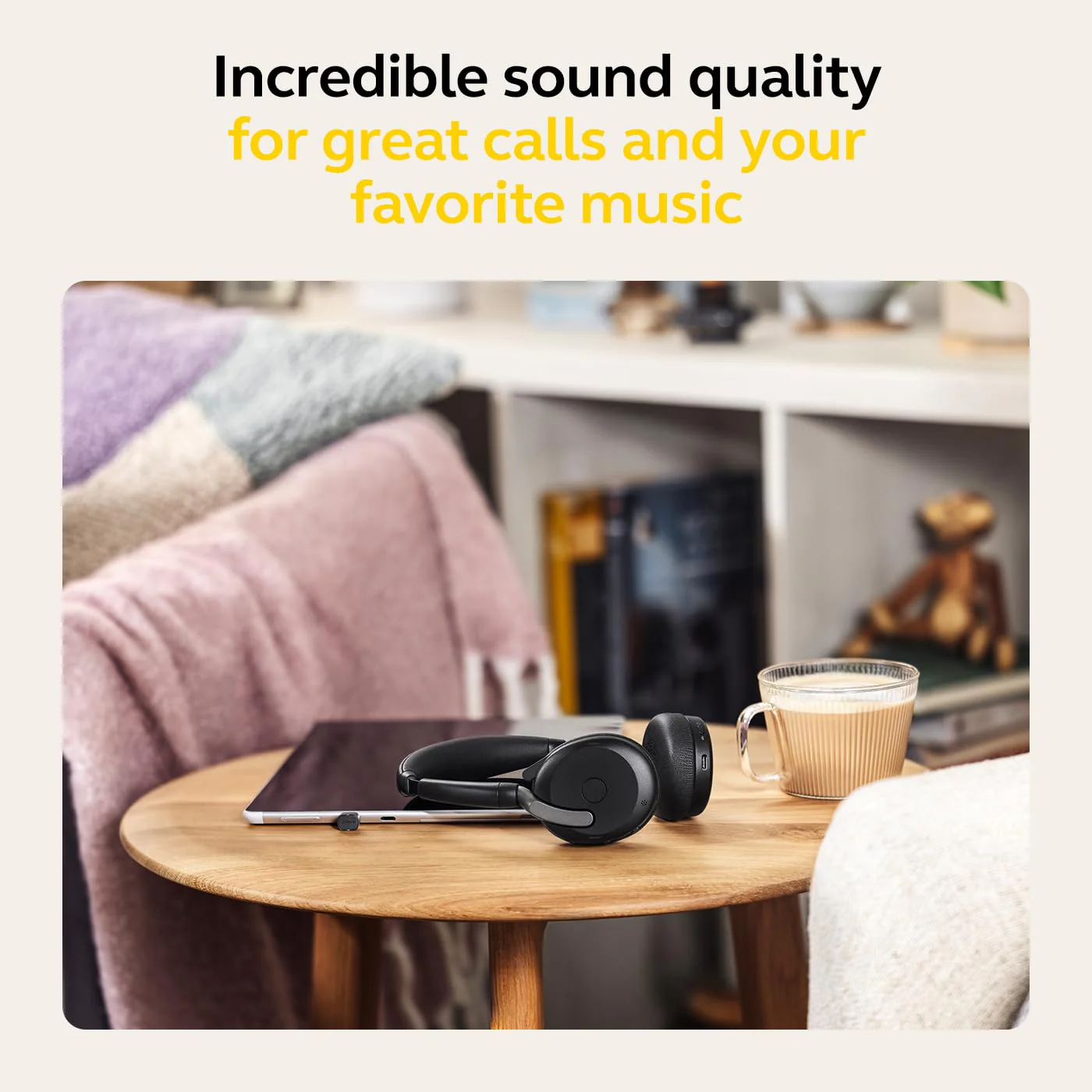 Jabra Evolve2 65 Flex USB-C UC Wireless Headset | Bluetooth Office Headset for Zoom, Google Meet & Webex | Hybrid ANC, Foldable Design - Image 7