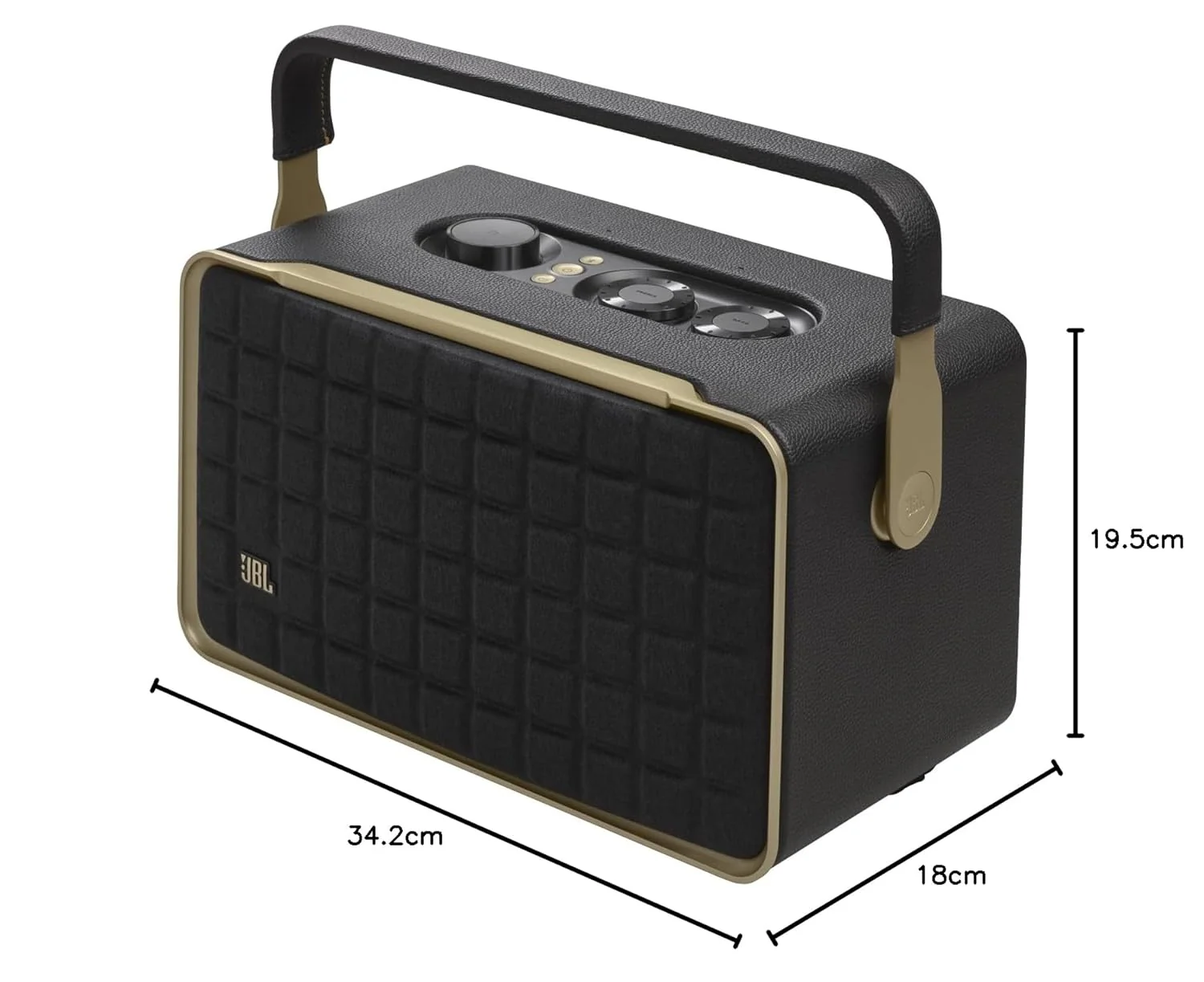 JBL Authentics 300, Portable Smart Home Wifi Speaker & Music Streaming,Upto 8Hrs Playtime, Voice Assist & Bluetooth Connectivity,Automatic Calibration,Compatible with Google Home & Alexa, Retro Design - Image 6