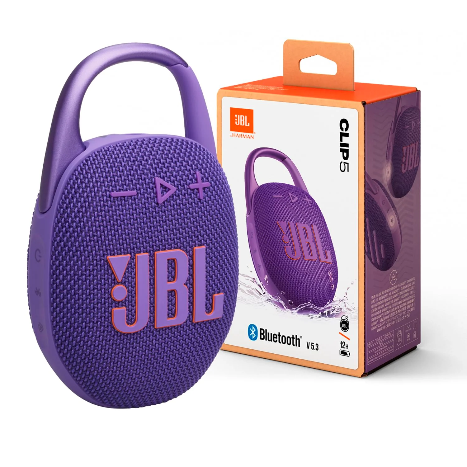 JBL Clip 5, Wireless Ultra Portable Bluetooth Speaker, Pro Sound, 12hrs of Playtime, Integrated Carabiner, Vibrant Colors with Rugged Fabric Design - Image 10
