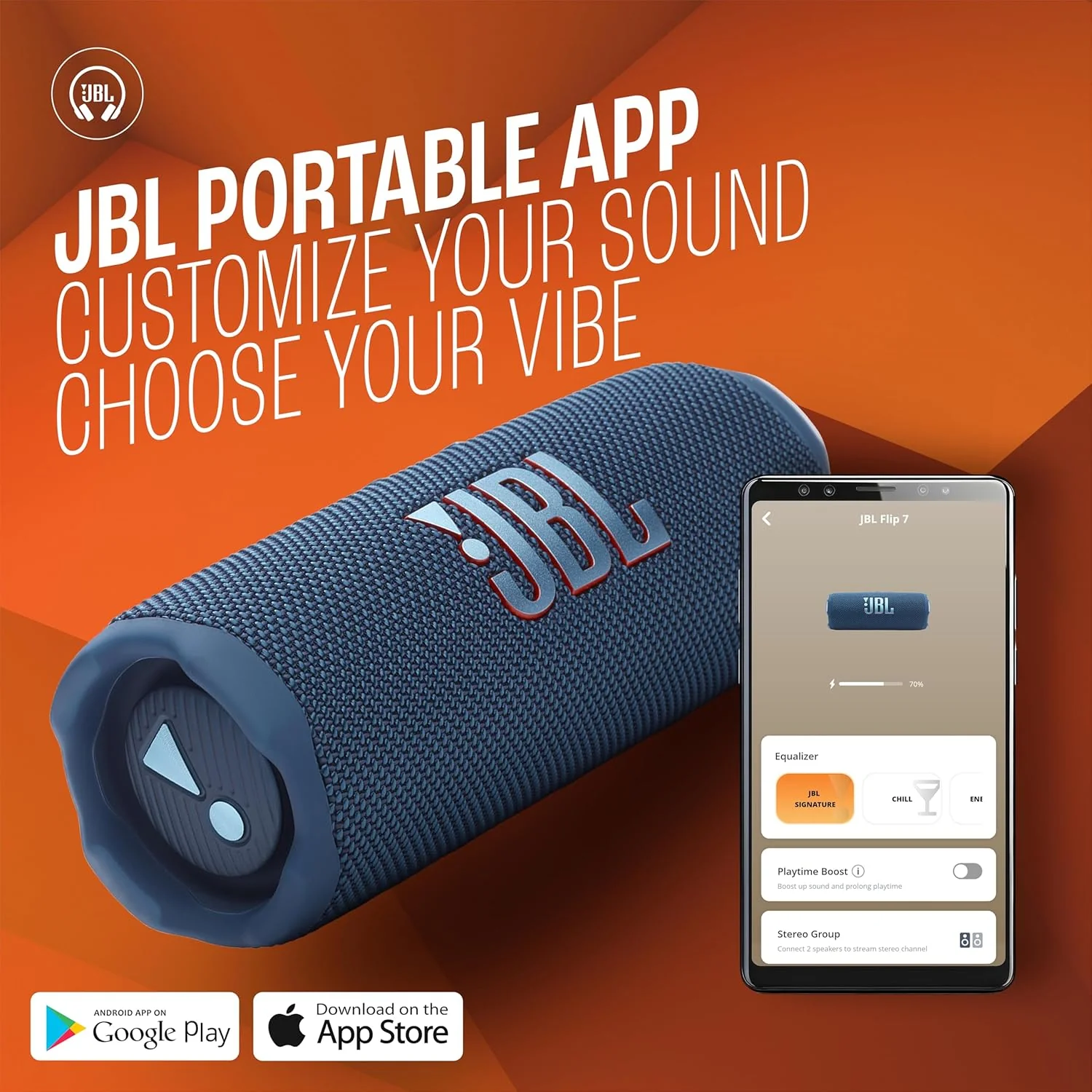 JBL Flip 7 Wireless Portable Bluetooth Speaker, Bold Pro Sound with AI Sound Boost, 16Hrs of Playtime, IP68 Water & Dustproof, Multi-Speaker Connection by Auracast, Personalization App - Image 10