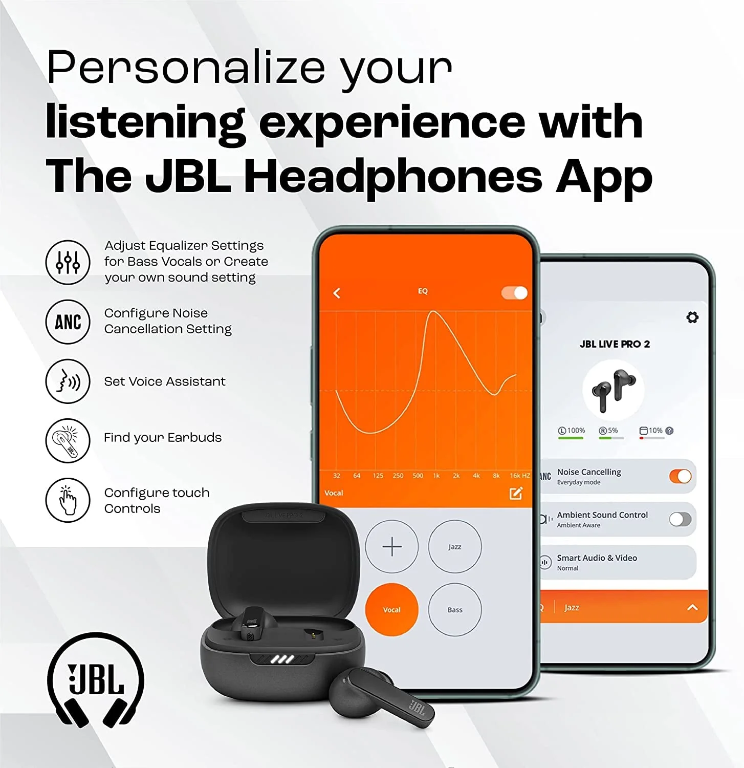 JBL Live Pro 2 True Wireless in Ear Earbuds ANC Earbuds - Image 5