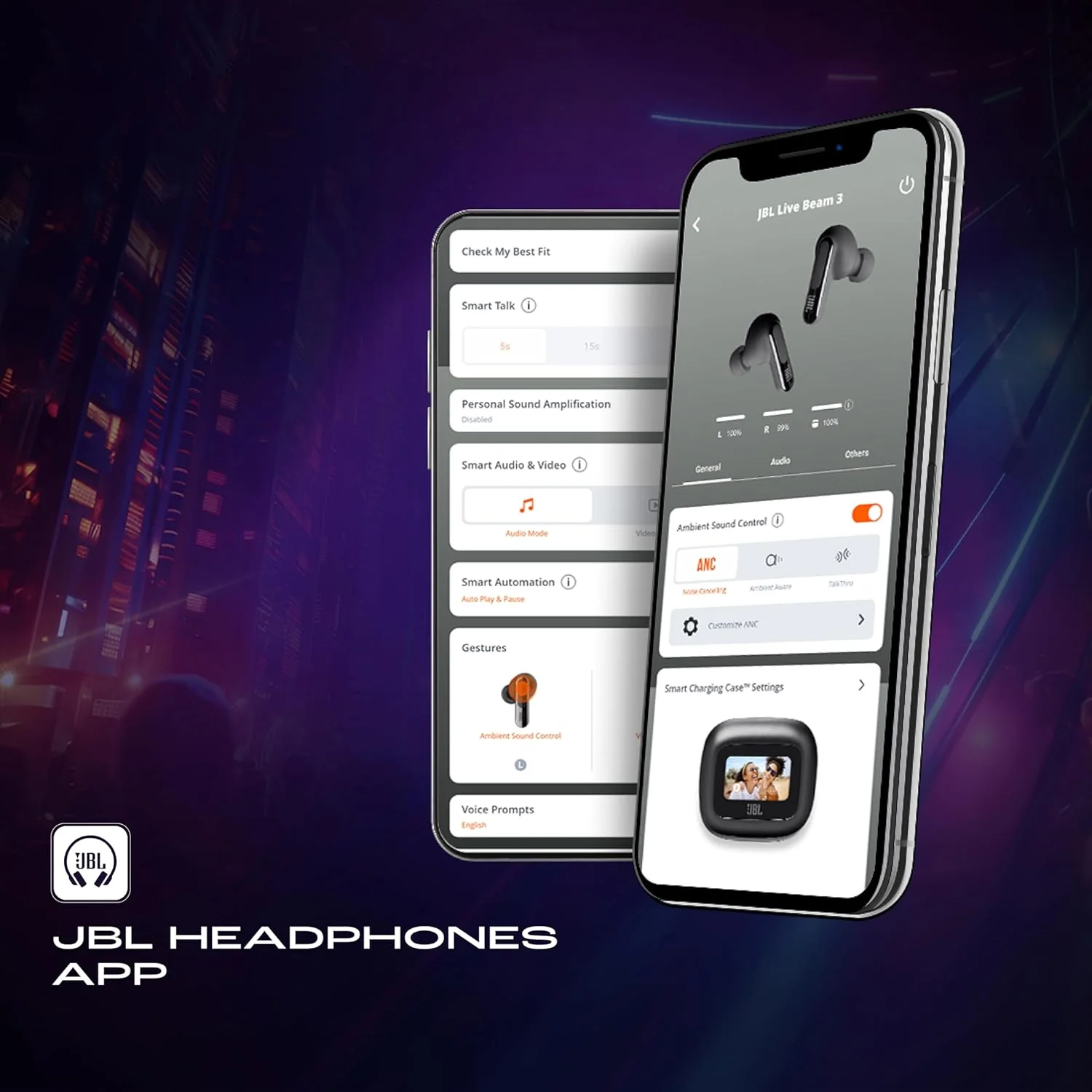 JBL New Launch Live Beam 3, Hi-Res Audio True ANC TWS, Smart Case with Touch Display - Image 3