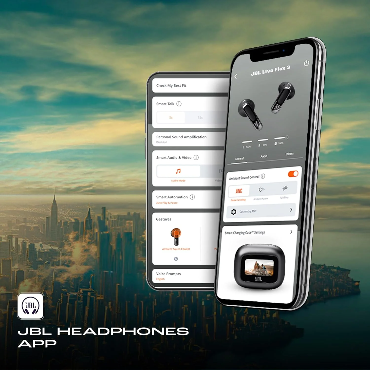 JBL New Launch Live Flex 3 TWS, Hi-Res Audio True ANC Earbuds, Smart Case with Touch Display,50H Playtime,Wireless Charging,6 Mic,Multipoint Connection,Ip55 Proof,Headphones App,Personi-Fi 3.0 (Blue) - Image 7