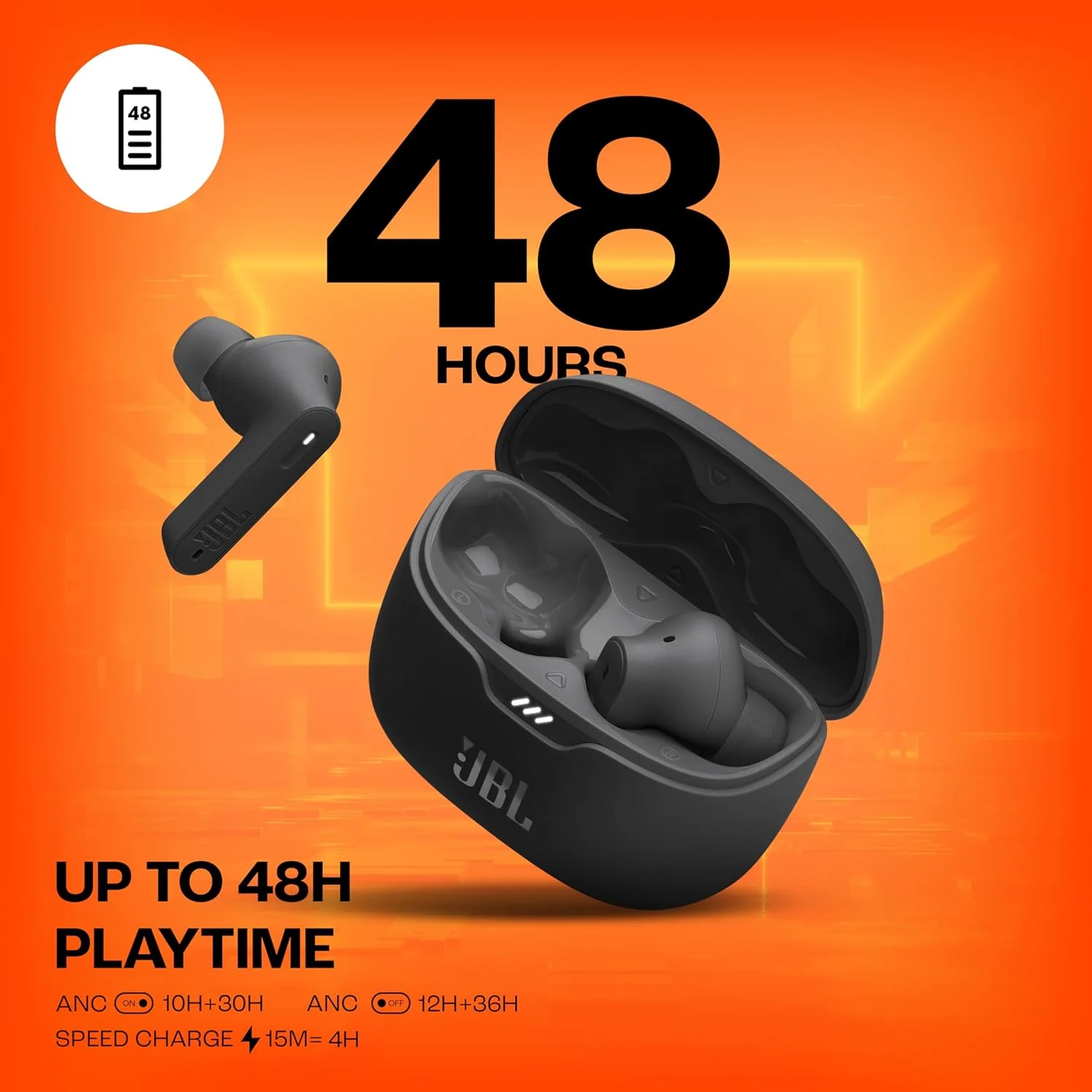JBL New Launch Tune 245NC in Ear Wireless TWS ANC Earbuds (Black) - Image 4