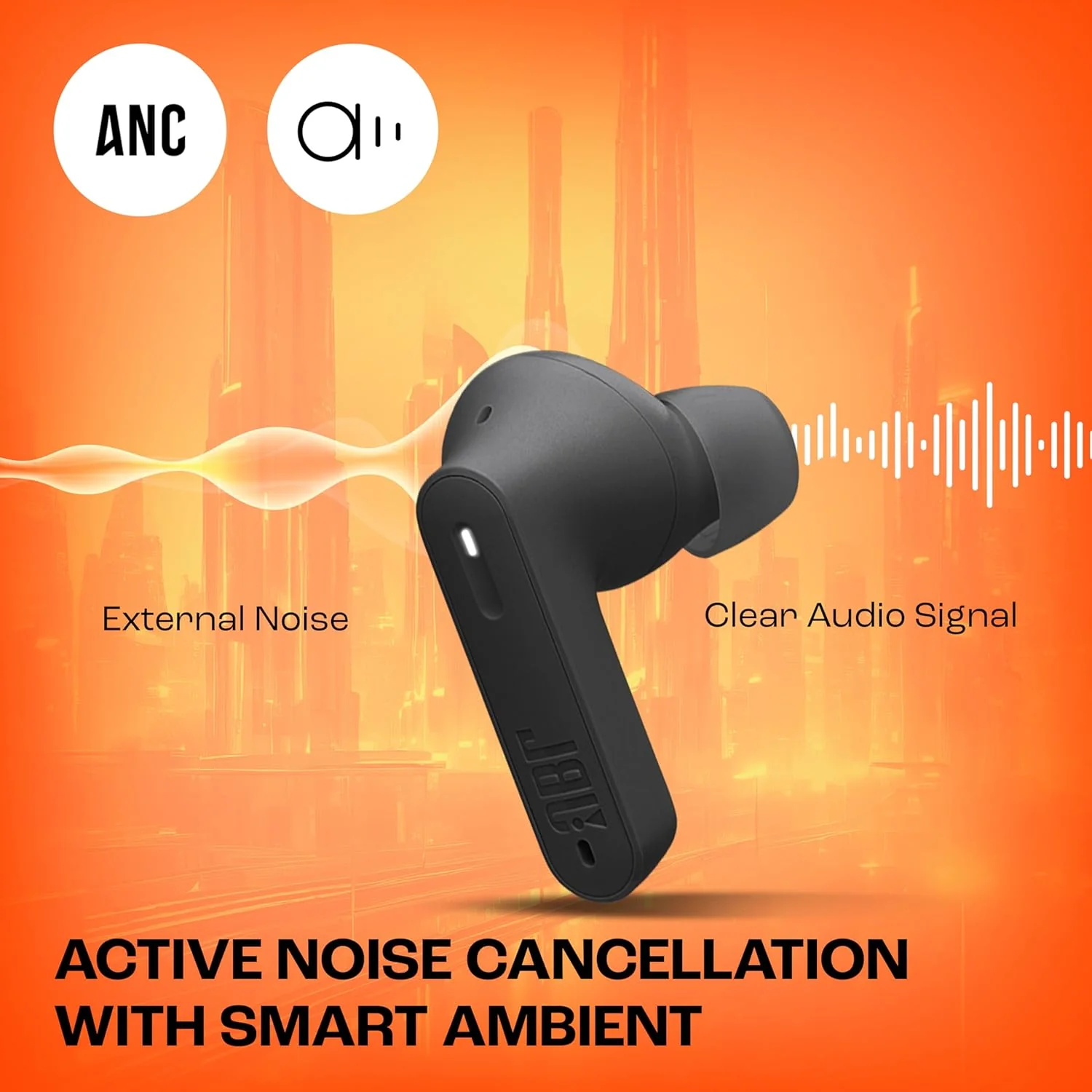 JBL New Launch Tune 245NC in Ear Wireless TWS ANC Earbuds (Black) - Image 7