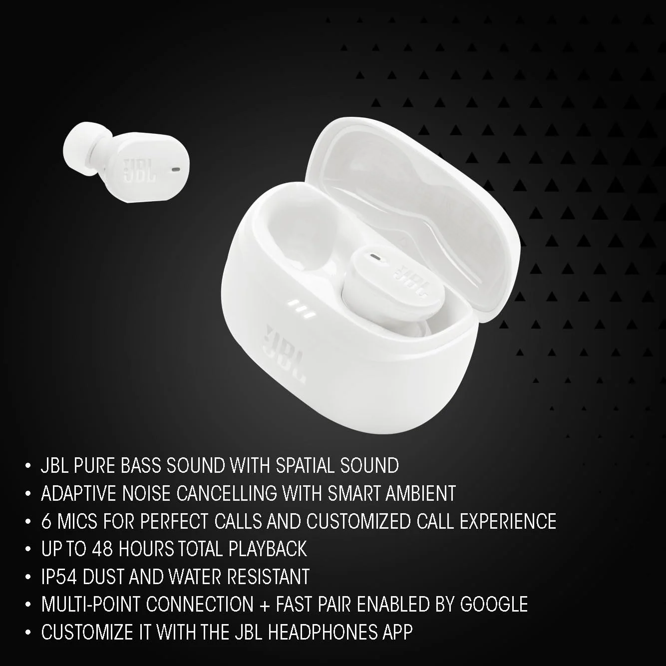 JBL New Launch Tune Buds 2 TWS, ANC Earbuds, 48Hr Playtime,Dual Connect, Ambient Aware, Relax Mode, Customized EQ with Headphones App, 6 Mics for Clear Calls, Spatial Sound, Personi-Fi 3.0 - Image 6