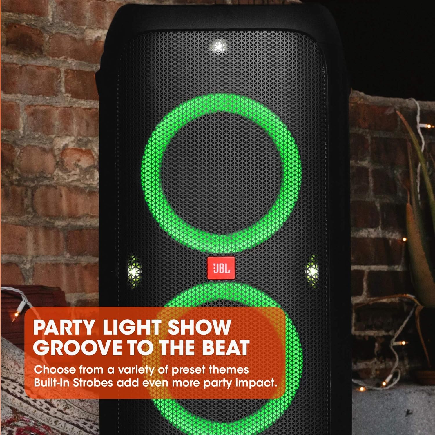 JBL Partybox 310 | Portable Bluetooth Party Speaker | 240W Monstrous Pro Sound | Dynamic Light Show | Backlit Panel | Telescopic Handle & Wheels | Guitar & Mic Support PartyBox App (Black) - Image 3