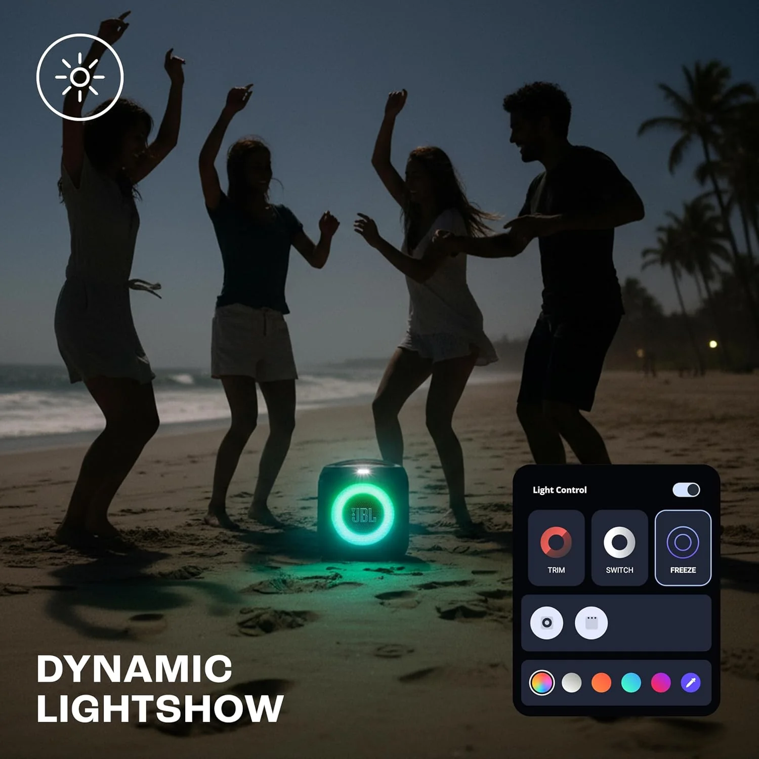 JBL Partybox Encore Essential 2 Wireless Bluetooth Party Speaker, AI Sound Boost, Dynamic Light Show, Upto 15Hrs Playtime, Multi-Speaker Connection by Auracast, Guitar & Mic Inputs, PartyBox App-Black - Image 7