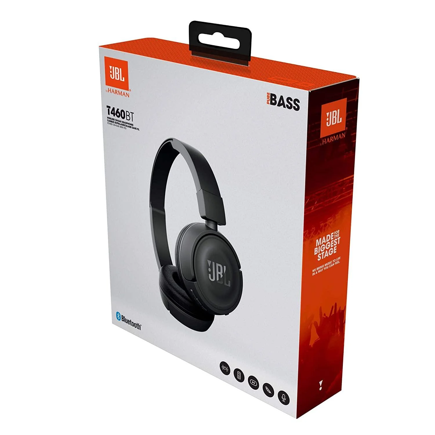 JBL T460BT Extra Bass Wireless On-Ear Headphones with 11 Hours Playtime & Mic - Image 7