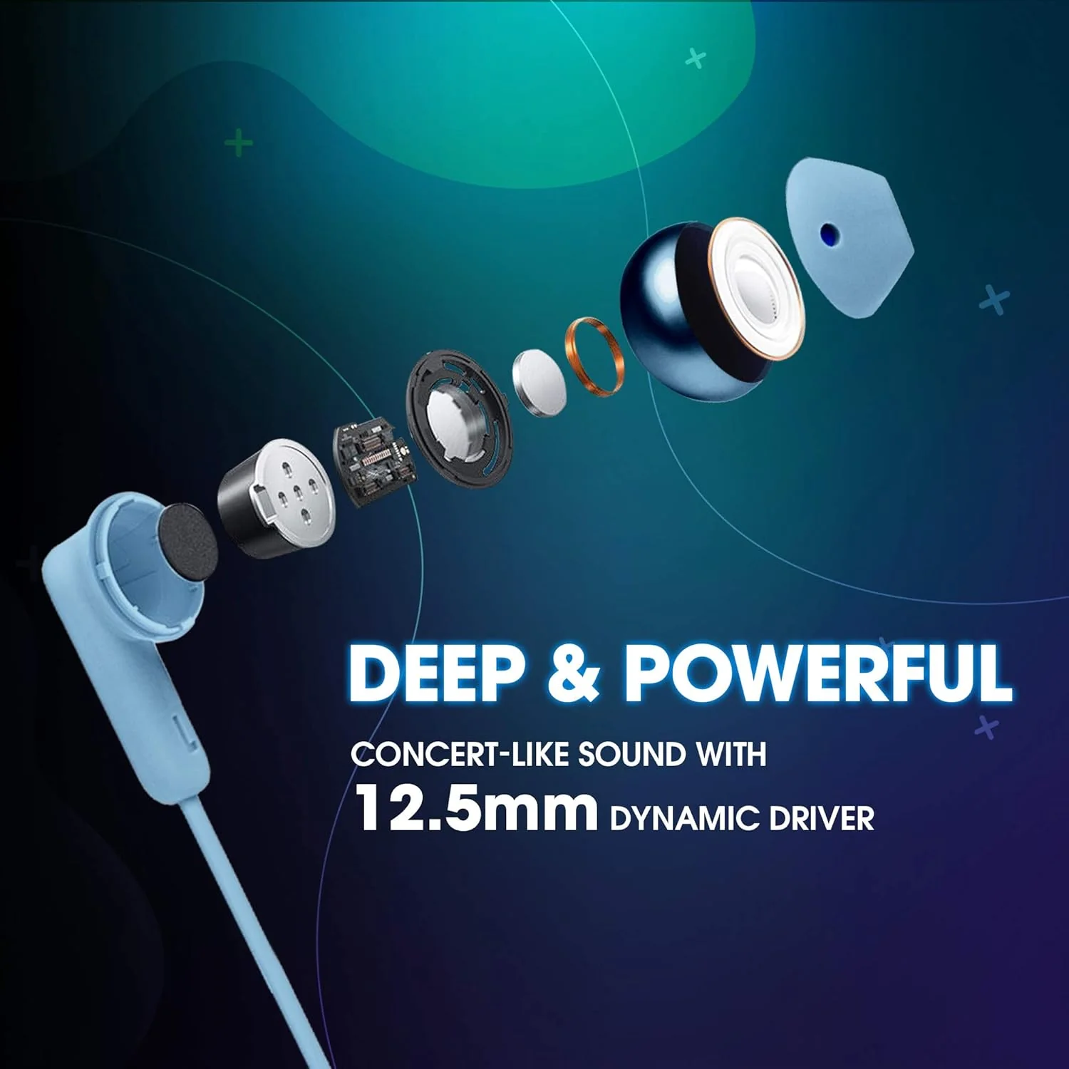 JBL Tune 215BT, 16 Hrs Playtime with Quick Charge, in Ear Bluetooth Wireless Earphones with Mic, 12.5mm Premium Earbuds with Pure Bass, BT 5.0, Dual Pairing, Type C & Voice Assistant Support - Image 2