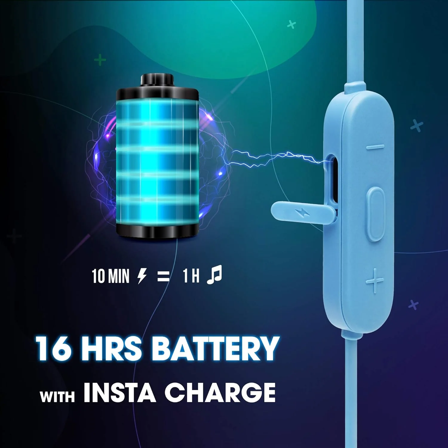 JBL Tune 215BT, 16 Hrs Playtime with Quick Charge, in Ear Bluetooth Wireless Earphones with Mic, 12.5mm Premium Earbuds with Pure Bass, BT 5.0, Dual Pairing, Type C & Voice Assistant Support - Image 3