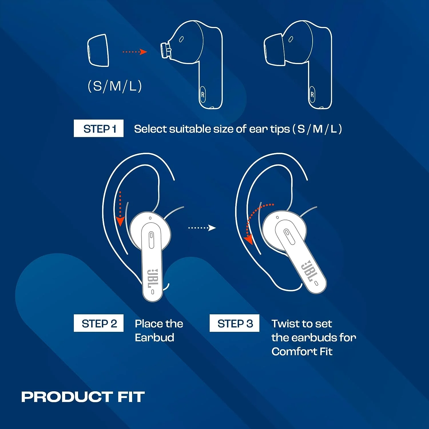 JBL Tune 235NC in Ear Wireless ANC Earbuds (TWS), Massive 40Hrs Playtime with Speed Charge (Black) - Image 6
