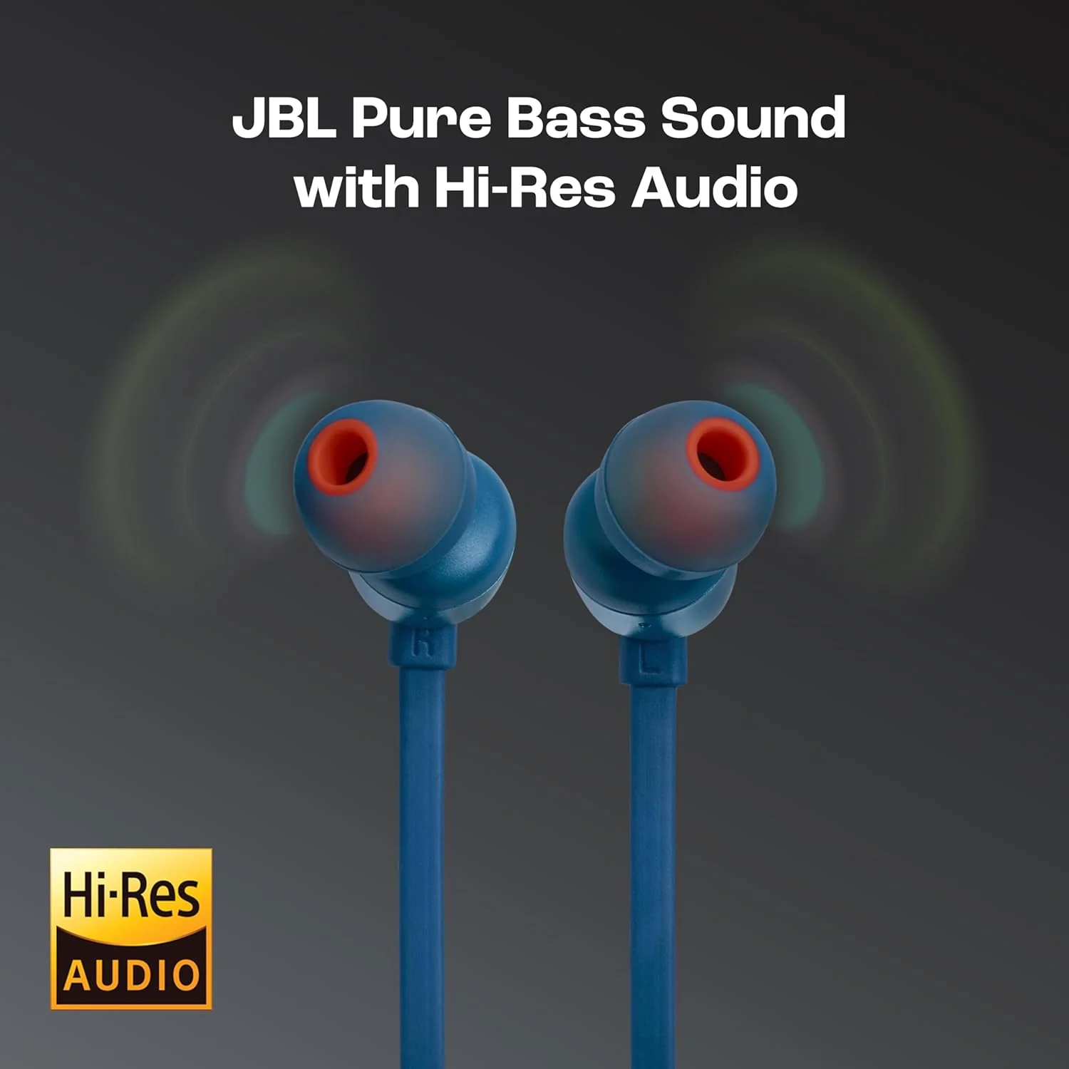 JBL Tune 310 Wired in Ear Type C Headphones, Hi-Res Audio with Digital-to-Analog Converter, 3-Button EQ Preset Remote with Microphone, Tangle-Free Flat Cable, Compatible with USB-C Devices (Blue) - Image 6