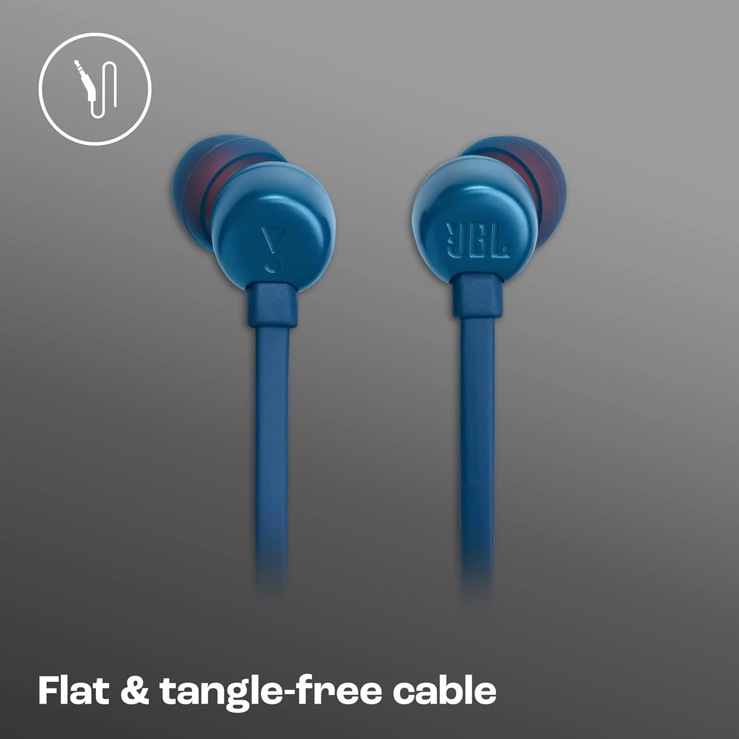 JBL Tune 310 Wired in Ear Type C Headphones, Hi-Res Audio with Digital-to-Analog Converter, 3-Button EQ Preset Remote with Microphone, Tangle-Free Flat Cable, Compatible with USB-C Devices (Blue) - Image 8