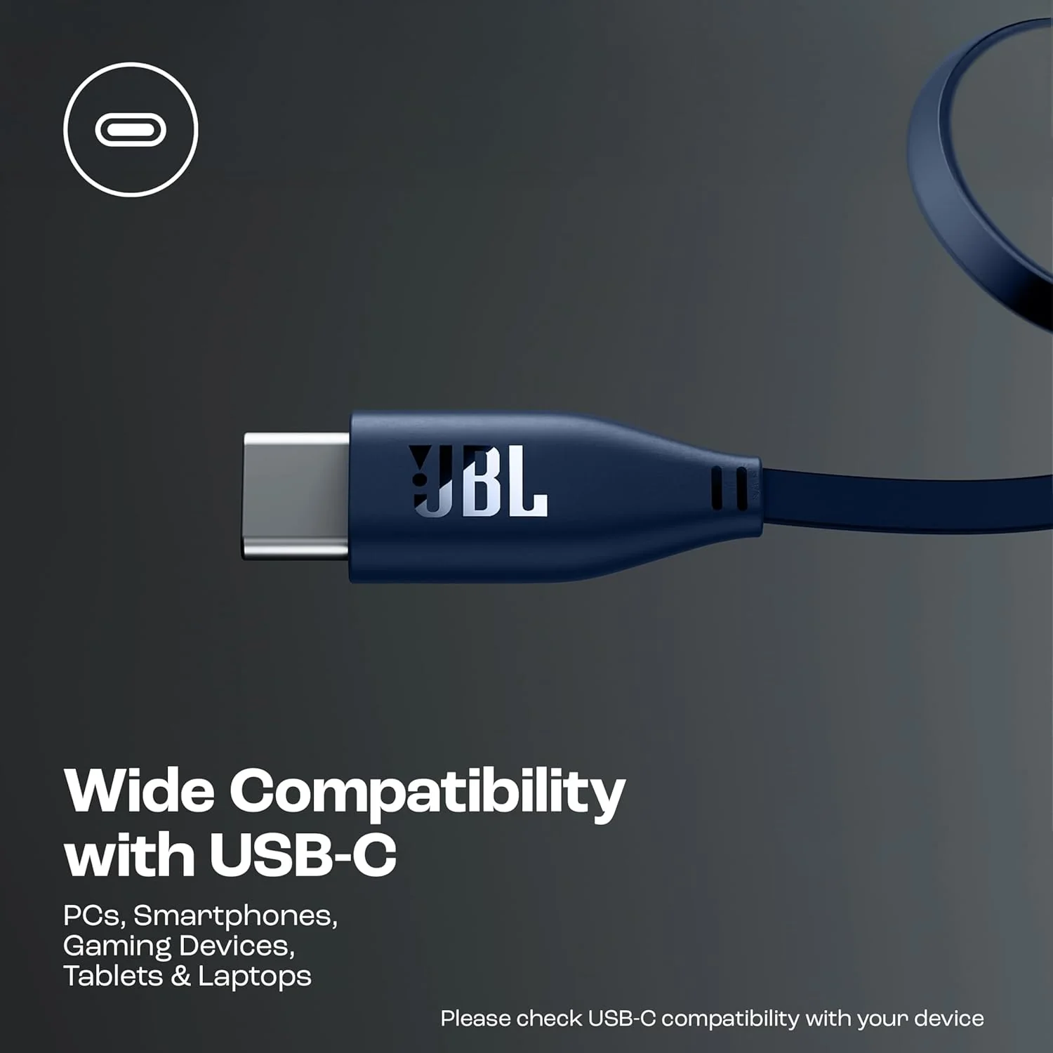 JBL Tune 520C On Ear Type C Wired Headphone, Pure Bass Sound,3-Button Remote with Microphone,Comfort Fit and Foldable Design(Blue) - Image 3