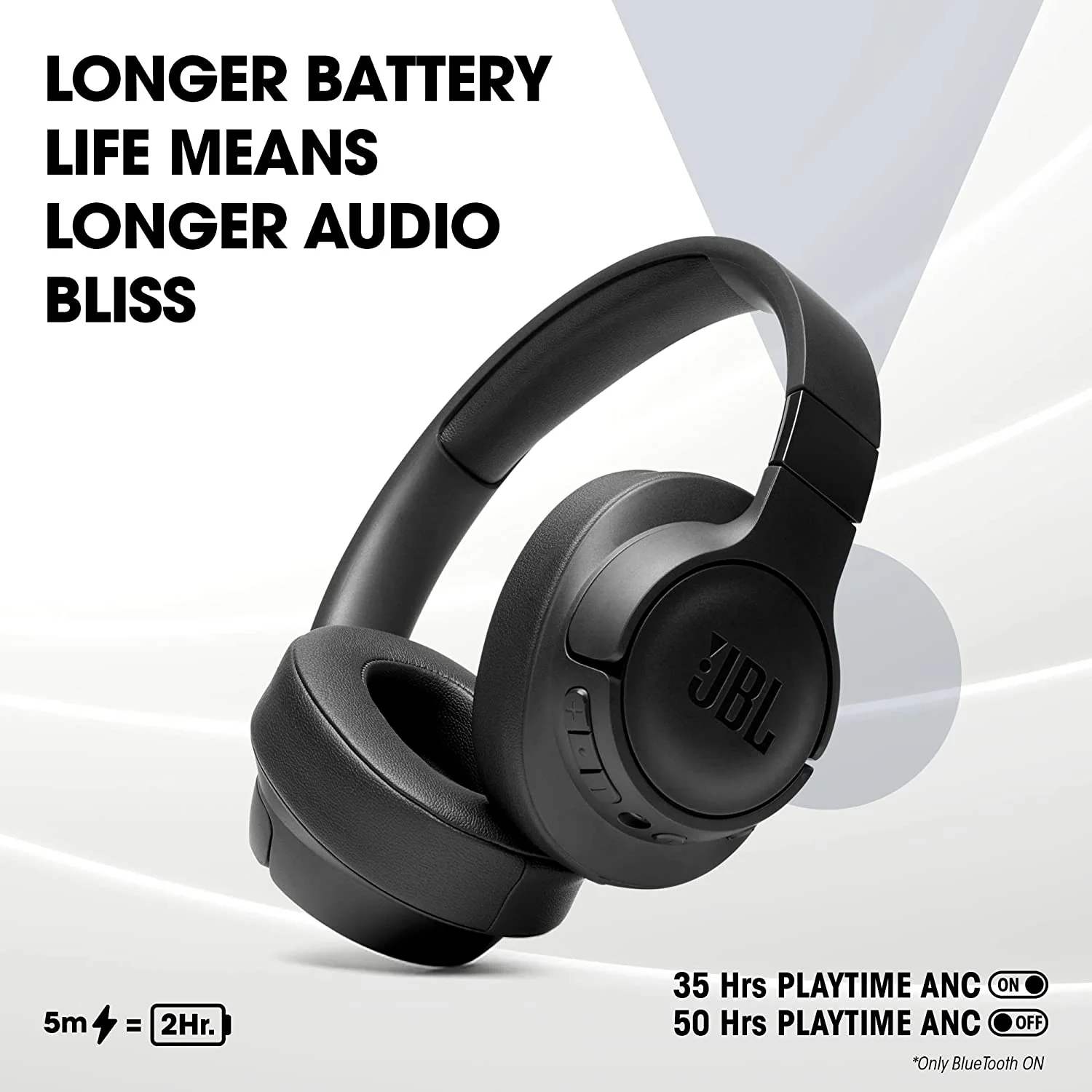 JBL Tune 760NC, Over Ear Active Noise Cancellation Headphones with Mic - Image 3