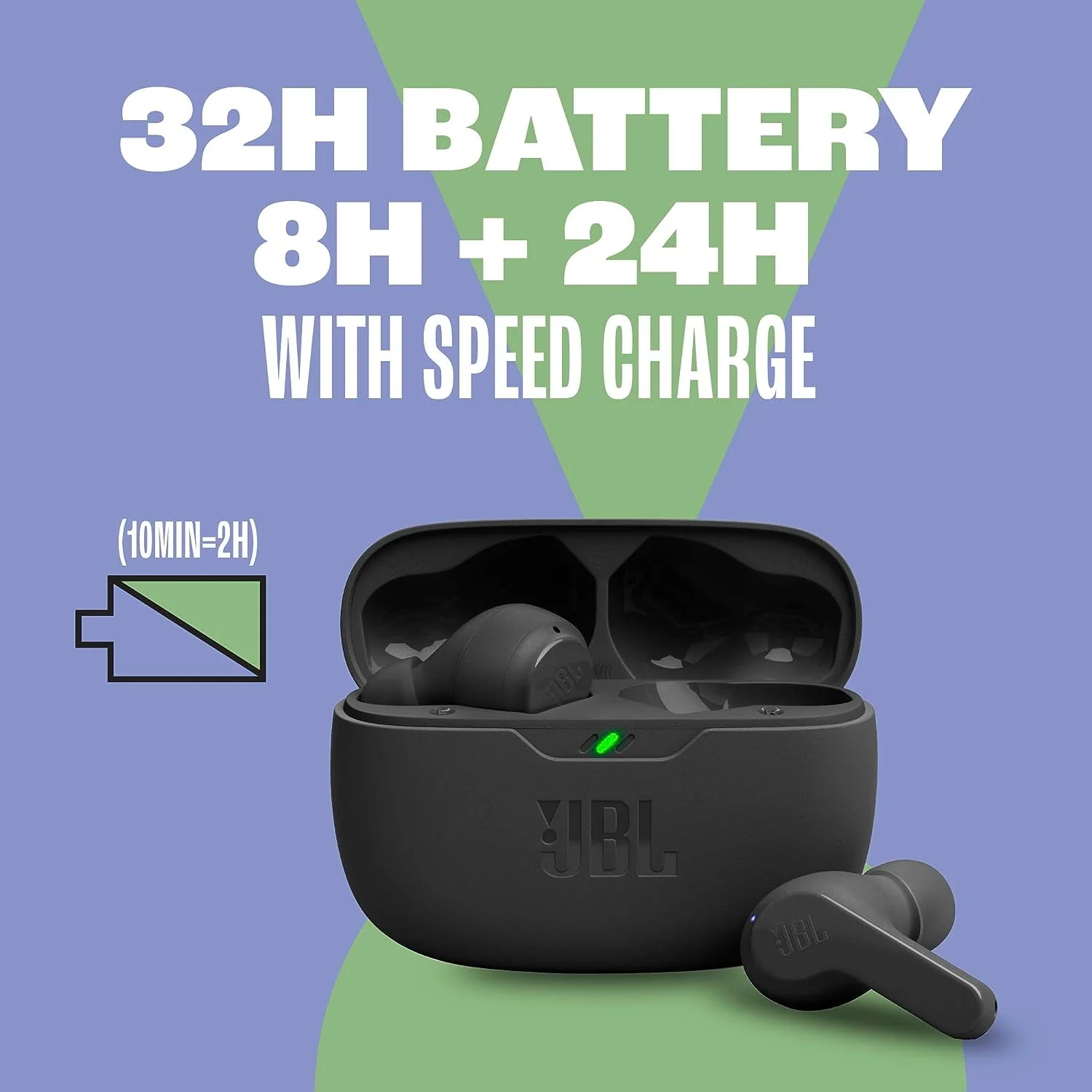 JBL Vibe Beam TWS, 32Hr Playtime, IP54, Smart Ambient & TalkThru Mode Bluetooth Headset - Image 4