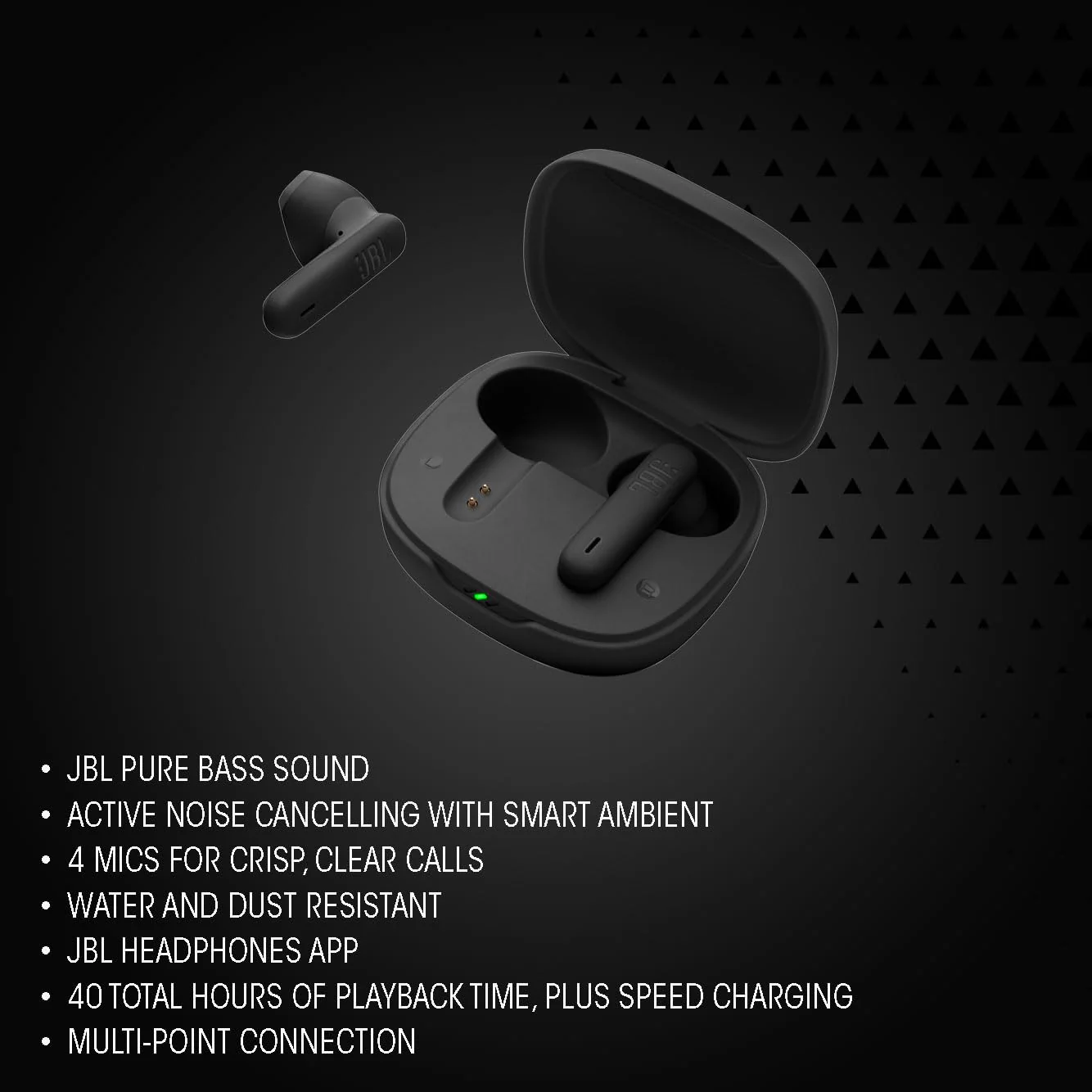 JBL Wave Flex 2 in-Ear Wireless Earbuds (TWS) with Mic,4 mics for Crisp & Clear Calls,40 Hours Battery,Ip54 Water&Dust Resistance,Multi-Point Connection - Image 5