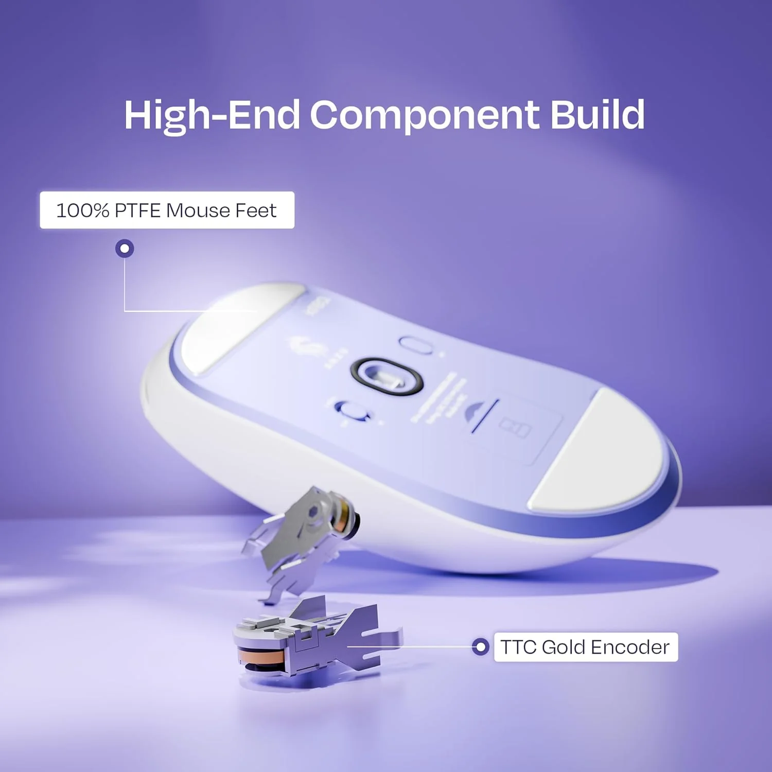 Kreo Anzu 52g Ultralight Ergonomic Wireless Gaming Mouse for PC, Rechargeable Mouse Wireless with 50+Hours Battery Life, High End 80M Huano Switches, 12000DPI - Image 7
