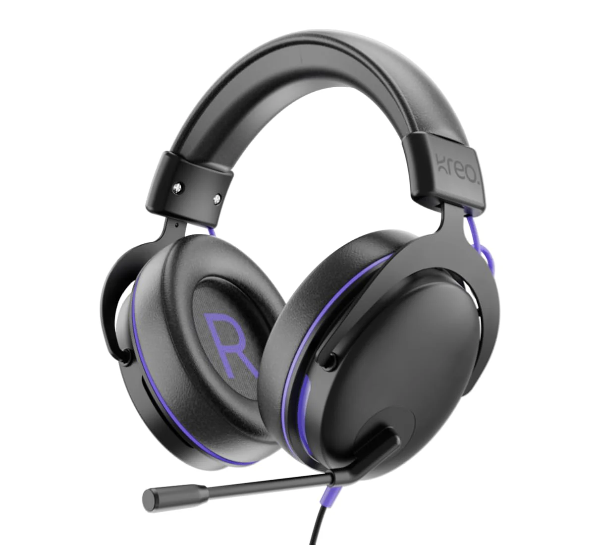 Kreo Beluga V2 Wired Gaming Headphone with Flip to Mute Mic, 50mm Oraphene Drivers, 3.5mm Jack, Memory Foam Earpads, Lightweight Aluminum Build and Compatible with PC, PlayStation, Mobile