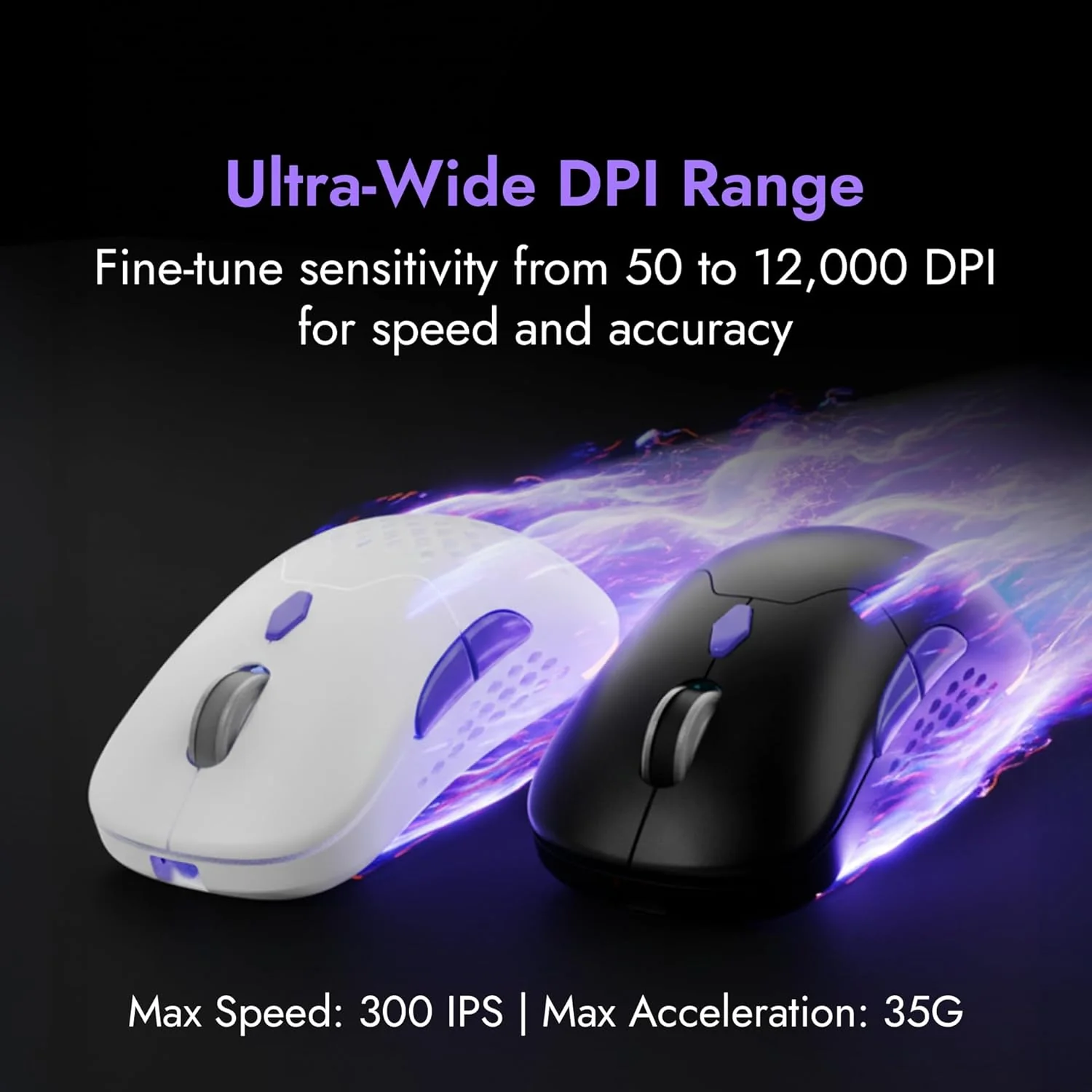 Kreo Chimera V2 Wireless Gaming Mouse with Hot-swappable Switches, Dual Magnetic Shells, 6 Programmable Buttons, Triple-Mode Connectivity & Adjustable - Image 3