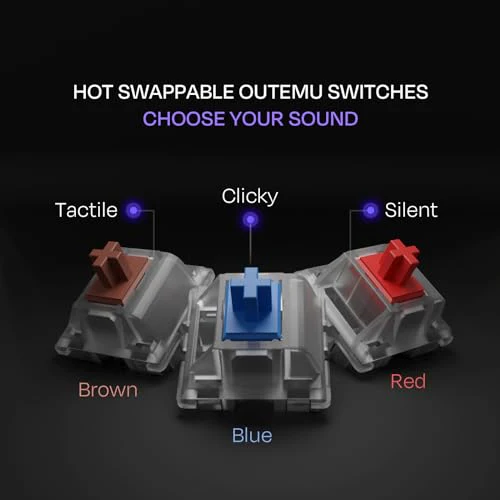 Kreo Hive 75 Mechanical Gaming Keyboard with Per-Key RGB Backlight, Hot-Swappable Switches, Anti-Ghosting Keys and Detachable USB-C Cable - Image 4