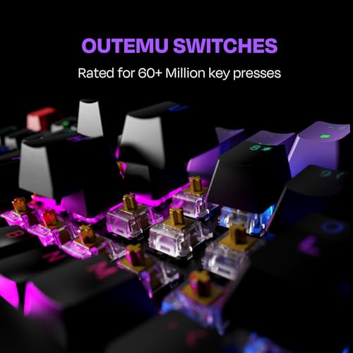 Kreo Hive 98 Wired RGB Mechanical Gaming Keyboard | Full Size 98 Keys, Metal Volume Knob, Per-Key RGB, Hot-Swappable Switches (Black-Purple, Red) - Image 4