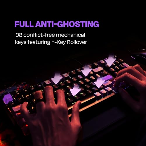 Kreo Hive 98 Wired RGB Mechanical Gaming Keyboard | Full Size 98 Keys, Metal Volume Knob, Per-Key RGB, Hot-Swappable Switches (Black-Purple, Red) - Image 5