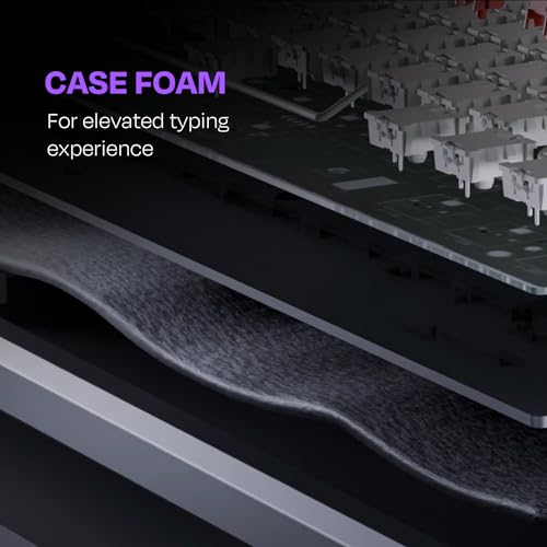 Kreo Hive 98 Wired RGB Mechanical Gaming Keyboard | Full Size 98 Keys, Metal Volume Knob, Per-Key RGB, Hot-Swappable Switches (Black-Purple, Red) - Image 6
