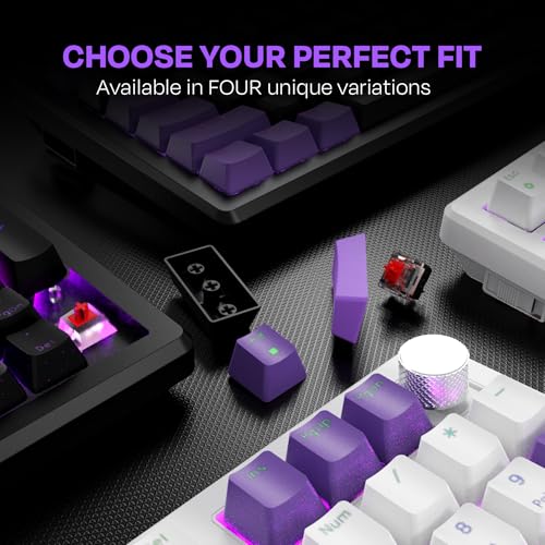 Kreo Hive 98 Wired RGB Mechanical Gaming Keyboard | Full Size 98 Keys, Metal Volume Knob, Per-Key RGB, Hot-Swappable Switches (Black-Purple, Red) - Image 9