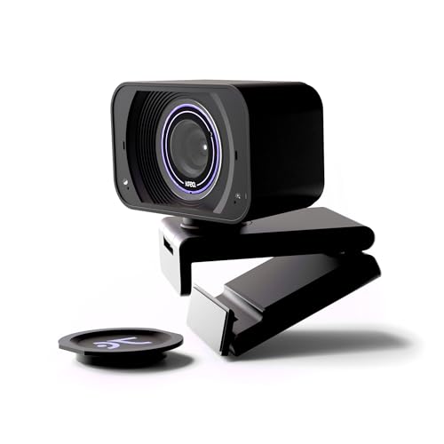 Kreo Owl 4K PRO Webcam with IMX260 Sensor, 4K 30FPS, 1080p 60FPS, Touch Controls, Autofocus, Dual Mics, Magnetic Privacy Cover, USB Plug & Play, Wide Angle, for PC/Laptop, Windows, Mac, Android