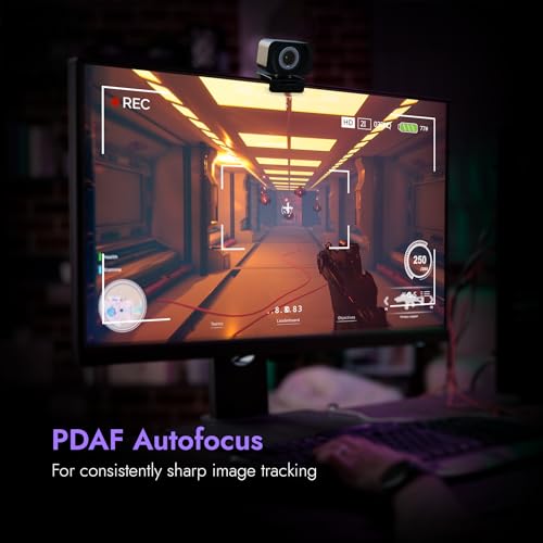 Kreo Owl 4K PRO Webcam with IMX260 Sensor, 4K 30FPS, 1080p 60FPS, Touch Controls, Autofocus, Dual Mics, Magnetic Privacy Cover, USB Plug & Play, Wide Angle, for PC/Laptop, Windows, Mac, Android - Image 3