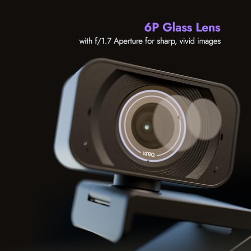 Kreo Owl 4K PRO Webcam with IMX260 Sensor, 4K 30FPS, 1080p 60FPS, Touch Controls, Autofocus, Dual Mics, Magnetic Privacy Cover, USB Plug & Play, Wide Angle, for PC/Laptop, Windows, Mac, Android - Image 4